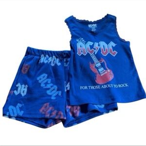 Girls 7/8 AC/DC Short Set